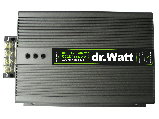 dr.Watt 60kW - 3 Fázisú Intelligens Villanyáram Fogyasztás Csökkentő Készülék